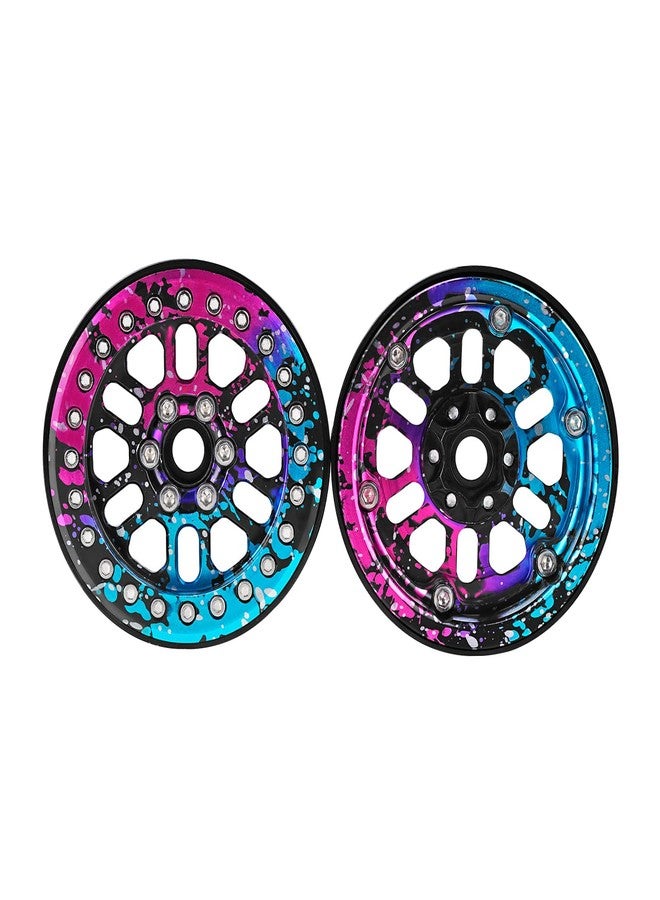 TCRC 4PCS Splash Anodizing Aluminum 2.2 Inch Beadlock Wheels Hubs for 1/10 Axial Wraith RR10 YETI SCX10 D90 TRAXXAS TRX4 CC01 RC Crawler Car - Image 4